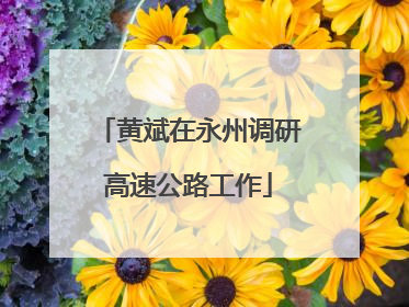 黄斌在永州调研高速公路工作