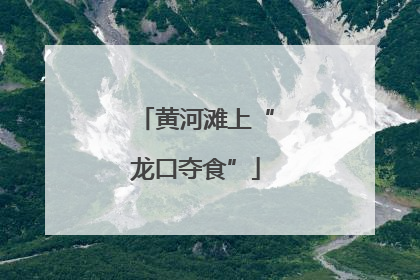 黄河滩上“龙口夺食”