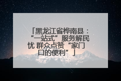 黑龙江省桦南县：“一站式”服务解民忧 群众点赞“家门口的便利”