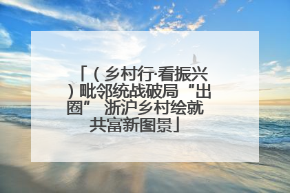 （乡村行·看振兴）毗邻统战破局“出圈” 浙沪乡村绘就共富新图景