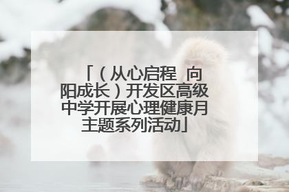 （从心启程  向阳成长）开发区高级中学开展心理健康月主题系列活动