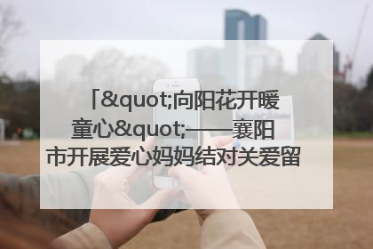 "向阳花开暖童心"——襄阳市开展爱心妈妈结对关爱留守困境儿童庆"六一"活动