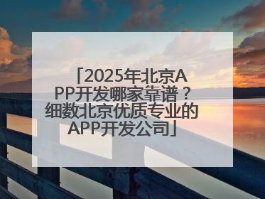 2025年北京APP开发哪家靠谱？细数北京优质专业的APP开发公司