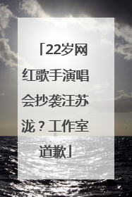 22岁网红歌手演唱会抄袭汪苏泷？工作室道歉
