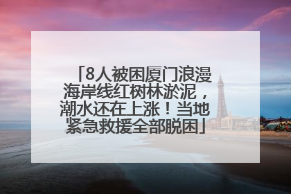 8人被困厦门浪漫海岸线红树林淤泥，潮水还在上涨！当地紧急救援全部脱困
