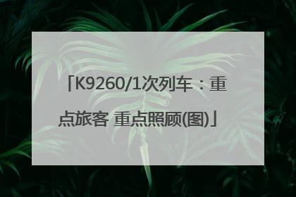 K9260/1次列车：重点旅客 重点照顾(图)